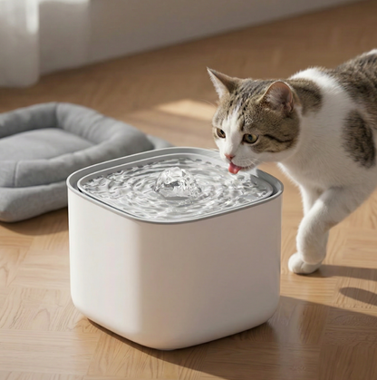 Fontaine à eau pour chat  |  3L silencieuse 30dB, pompe USB