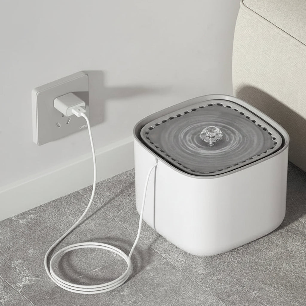 Fontaine à eau pour chat  |  3L silencieuse 30dB, pompe USB