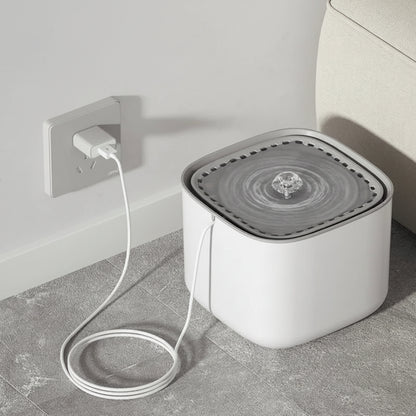 Fontaine à eau pour chat  |  3L silencieuse 30dB, pompe USB