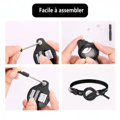 Collier pour Chat avec Étui Traceur Compatible AirTag — Réfléchissant, Ajustable & Sécurisé